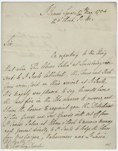 Jeffery Amherst letter to Henry Dundas, 1794 May 17