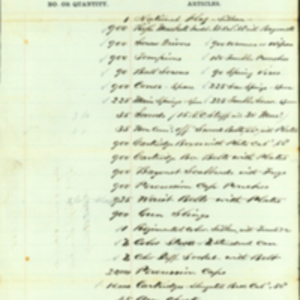 Ordnance Invoice, September 1862, Charles Armory