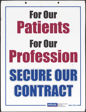 For our patients, for our professions : Secure our contract