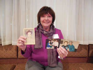 Bridget Horan at the Irish Immigrant Experience Mass. Memories Road Show