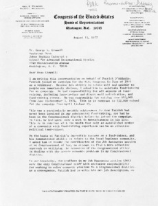 Letter to Mr. George L. Crowell from Paul E. Tsongas