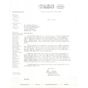 Letter, Superintendent Charles Leftwich, May 11, 1977.
