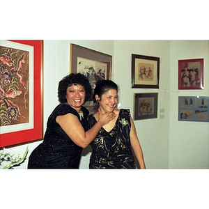 Clara Garcia and Jovita Fontanez (?) joke around at Cultura Viva!