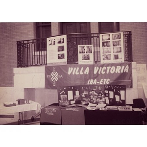 Display of Villa Victoria and Inquilinos Boricuas en Acción-ETC promotional materials.