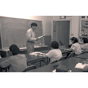 Association member teaching a civics class