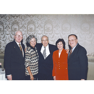 Harvey and Farla Krentzman, unidentified, and Trudy and Barry Karger at a development event for the Barnett Institute