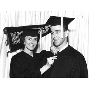 Robert I. Yanover and Paula A. Danis in commencement robes