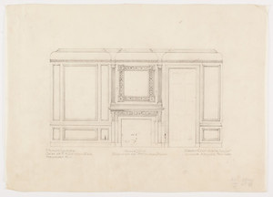 Mrs. Sturgis' room elevation, fireplace, 1/2 inch scale, residence of F. K. Sturgis, "Faxon Lodge", Newport, R.I.