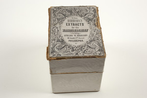 Box for Harrison's Extracts for the Handkerchief, Apollos W. Harrison, 10 South 7th Street, Philadelphia, Pa., undated