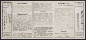 Brochure for Alabastine, stone base cement wall coating, Alabastine Co., Grand Rapids, Michigan, undated