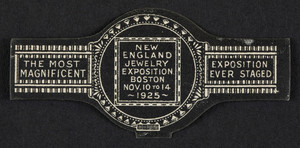 Trade card for the New England Jewelry Exposition, Boston, Mass., November 10 to 14, 1925