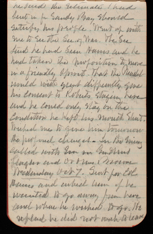Thomas Lincoln Casey Notebook, October 1891-December 1891, 08, he said the estimate I had