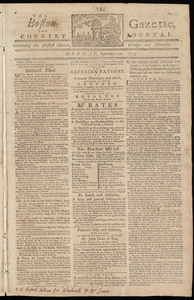 The Boston-Gazette, and Country Journal, 20 September 1773