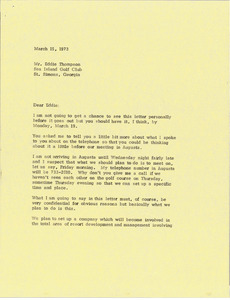 Letter from Mark H. McCormack to Eddie Thompson