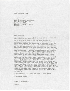 Letter from Mark H. McCormack to Lynton Taylor