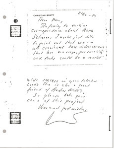 Letter from Christian Bratt to Mark H. McCormack