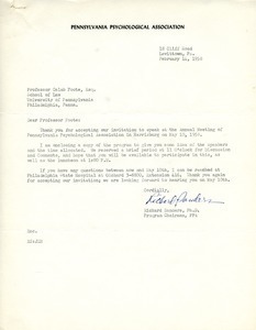 Letter from Richard Sanders to Caleb Foote