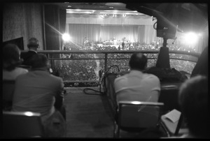 Audience and panel at the National Teach-in on the Vietnam War: view from the press box