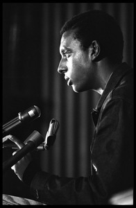 Stokely Carmichael speaking at the Youth, Non-Violence, and Social Change conference, Howard University