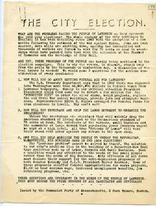 Communist Party of Massachusetts Collection, 1932-1957