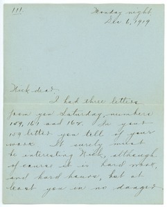 Letter from Letitia Crane to Frank F. Newth