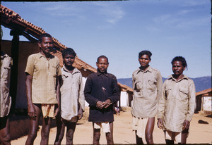 Birhor men in the permanent settlement