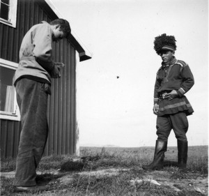 Joel M. Halpern photographing Sami man