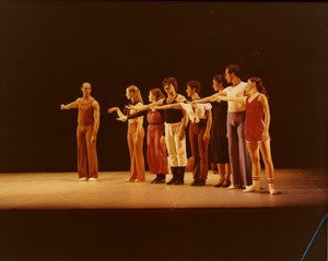 Luxuriation: Richard Jones (l) with dancers