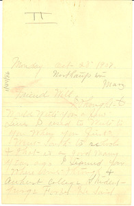 Letter from Mrs. George Kennedy to W. E. B. Du Bois