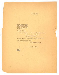 Letter from W. E. B. Du Bois to J. Sutter