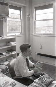 Noam Chomsky in his office at MIT - Digital Commonwealth