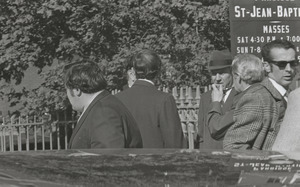 Jimmy Breslin at the funeral of Jack Kerouac