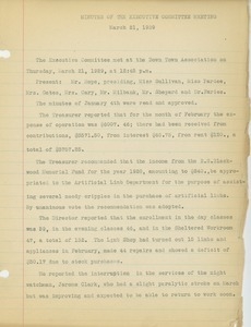 Minutes of the Executive Committee meeting of the Institute for the Crippled and Disabled