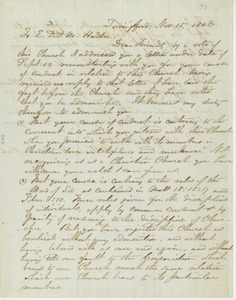 Letter from William H. Moon to Erasmus Darwin Hudson and Martha Hudson