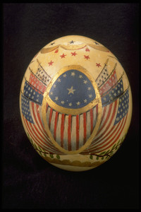 Paint-Decorated Ostrich Egg