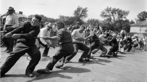 Tug of war, Caledonia County, Vermont, 1958