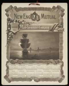 Calendar for New England Mutual Life Insurance Co., Post Office Square, Boston, Mass., 1888
