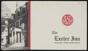 Brochure for The Exeter Inn, Front and Pine Streets, Exeter, New Hampshire, undated