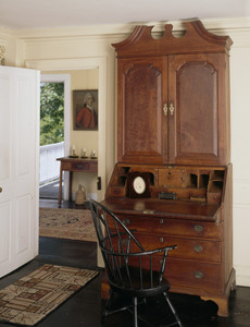 Sitting room desk and bookcase, Sayward-Wheeler House, York Harbor, Maine
