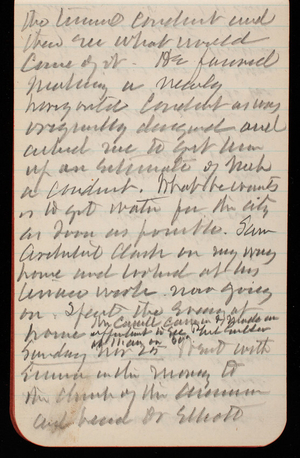Thomas Lincoln Casey Notebook, November 1888-January 1889, 24, the [illegible] conduit and