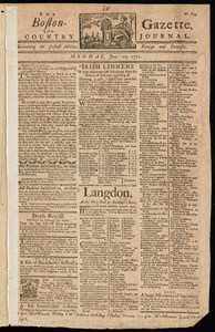 The Boston-Gazette, and Country Journal, 10 June 1771