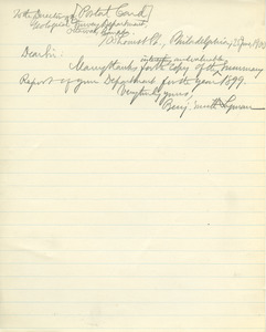 Letter from Benjamin Smith Lyman to George Mercer Dawson