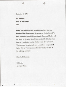 Memorandum from Mark H. McCormack to Jay Michaels