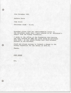 Memorandum from Judy Stott to Barbara Kernc