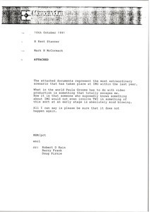 Memorandum from Mark H. McCormack to H. Kent Stanner