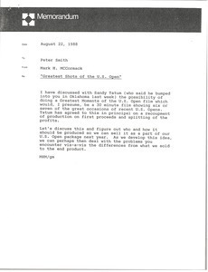 Memorandum from Mark H. McCormack to Peter Smith