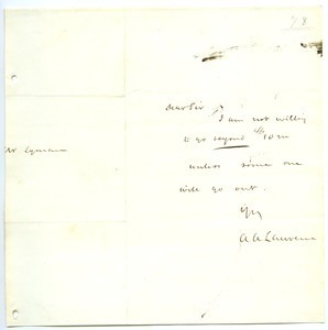 Letter from Amos Adams Lawrence to Joseph Lyman