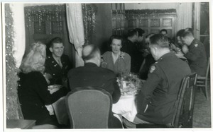 Office of Military Government Berlin mess: visitors at dinner