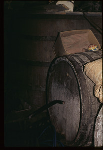 Carton with wine barrel