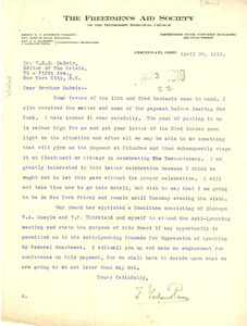 Letter from I. G. Penn to W. E. B. Du Bois